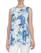 Cece By Cynthia Steffe Spring Meadow Hydrangea-printed Top