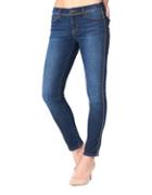 Nicole Miller New York Metallic-seam High Rise Skinny Jeans