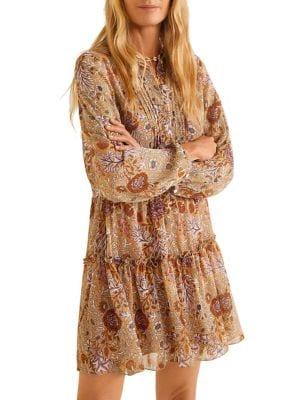 Mango Floral-print Shift Dress