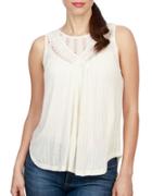 Lucky Brand Textured Lace Tank