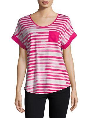 Jones New York Striped Scoopneck Tee
