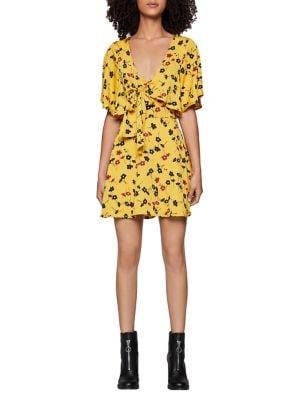 Bcbgeneration Bow-tie Ruffle Mini Dress