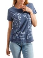 Lucky Brand Floral-print Cotton Tee