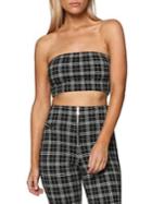 Tiger Mist Plaid Cropped Top