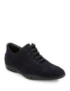 A. Testoni Suede Lace-up Sneakers