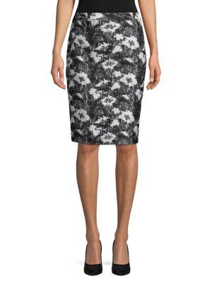 Calvin Klein Graphic Brocade Skirt