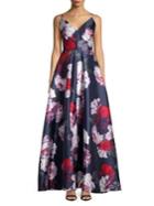 Calvin Klein Floral-print Ball Gown