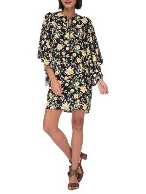 B Collection By Bobeau Morna Ruffle Sleeve Dress