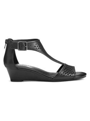 Aerosoles Sapphire Leather Wedge Sandals