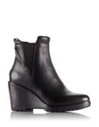 Sorel After Hours Leather Wedge Booties