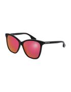 Mcq By Alexander Mcqueen 55mm Mirrored Wayfarer Sunglasses