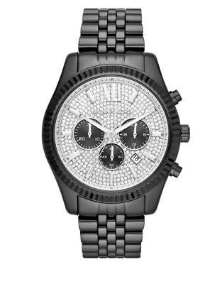 Michael Kors Lexington Ip Stainless Steel Bracelet Chronograph Watch