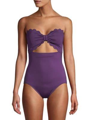 Kate Spade New York One-piece Marina Piccola Cutout Bandeau Swimsuit