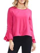 Vince Camuto Petite Chiffon Flutter Sleeve Blouse