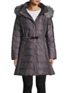 Kate Spade New York Quilted Faux Fur Trimmed Parka
