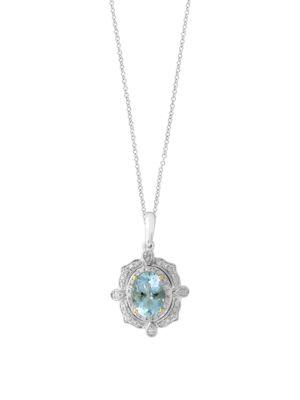 Effy Aquarius Diamonds, 14k White Gold Pendant Necklace