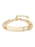 R.j. Graziano T Initial Id Bracelet