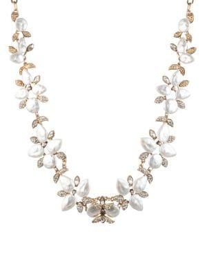 Lonna & Lilly Faux Pearl And Crystal Collar Necklace
