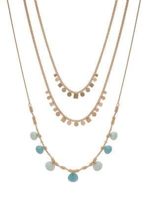 Lonna & Lilly Set Of 3 Crystal Layered Necklaces