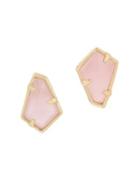 H Halston Recolors Pink Crystal Stud Earrings