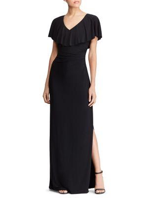 Lauren Ralph Lauren Ruffled Jersey Maxi Dress