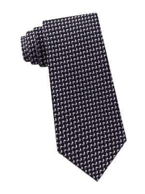 Michael Michael Kors Bi-color Arrow Print Silk Tie