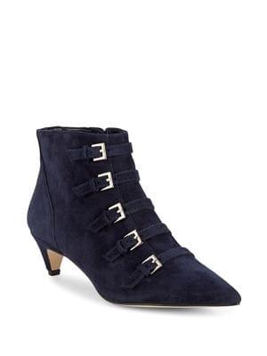 Nine West Buckle Suede Booties