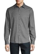 Black Brown Shadow Plaid Brushed Flannel Shirt