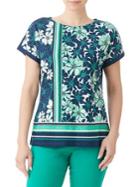 Olsen Urban Bloom Modern Floral Cotton Tee