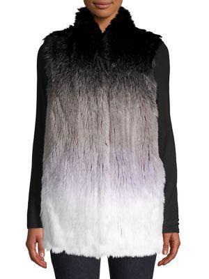 Ivanka Trump Ombre Faux Fur Vest