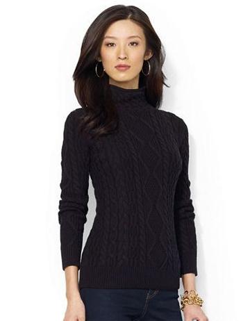 Lauren Jeans Co. Cable-knit Turtleneck Sweater