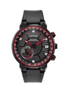 Citizen Satellite Wave Gps Freedom Stainless Steel & Faux Leather-strap Watch