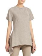 Dkny Lurex Draped Flounce Top
