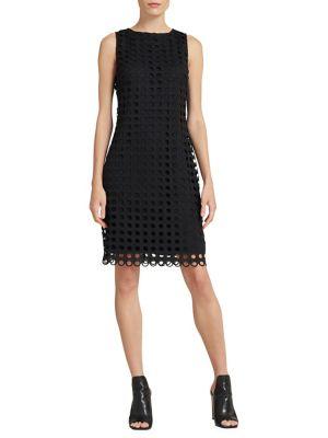Donna Karan Geometric-lace Sheath Dress