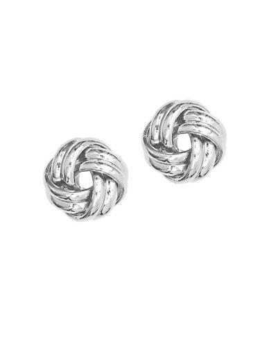 Anne Klein Silvertone Knot Stud Earrings