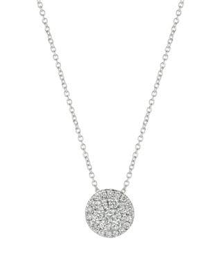 Morris & David 0.5 Tcw Diamond And 14k White Gold Pendant Necklace