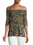 Dorothy Perkins Bardot Ditsy Shirred Top