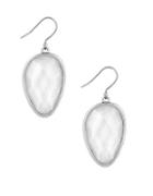 Lucky Brand Key Item Mother-of-pearl Silvertone Drop Earrings