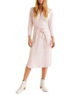 Mango Pleated Waist Midi Dress