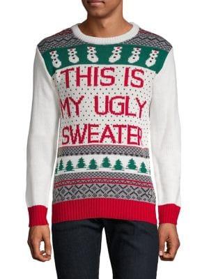 American Stitch Patterned Long-sleeve Sweater