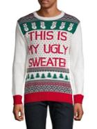 American Stitch Patterned Long-sleeve Sweater