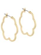 French Connection Small Scalloped Hoop Earrings