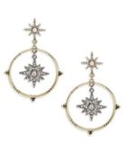 Design Lab Lord & Taylor Circle And Star Crystal Drop Earrings