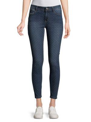 Kensie Jeans Mid-rise Polka-dot Skinny Jeans