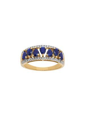 Lord & Taylor Diamond, Ruby & 14k Yellow Gold Ring