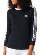 Adidas Striped-sleeve Crewneck Tee