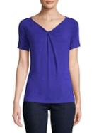Lord & Taylor Short-sleeve Iconic Fit Twist-neck Tee