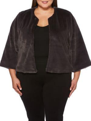 Rafaella Plus Faux Fur Jacket