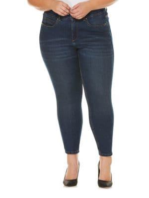Rafaella Plus Whiskered Ankle Jeans
