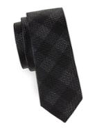 Lord Taylor Textured Plaid Slim Silk Tie